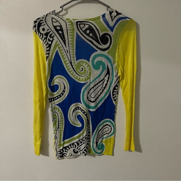 Camellia Cardigan Sweater artsy pattern size S lightweight - Picture 2 of 13